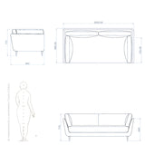 Eva 2,5 seater sofa