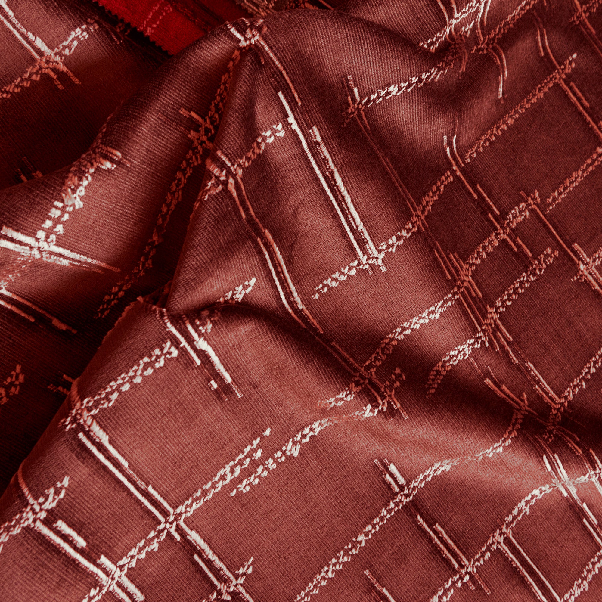 Jacquard Velvet 6 Rust