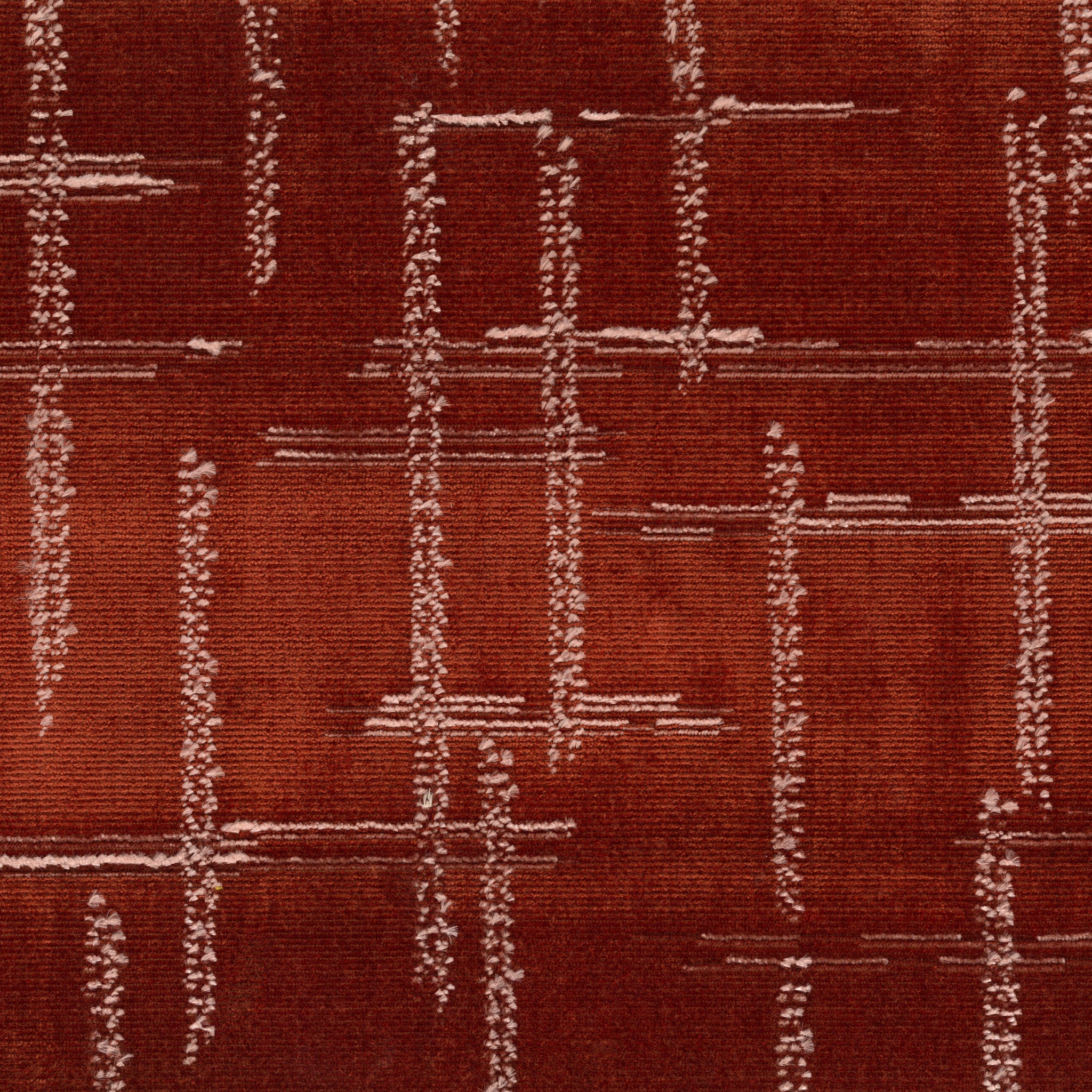 Jacquard Velvet 6 Rust