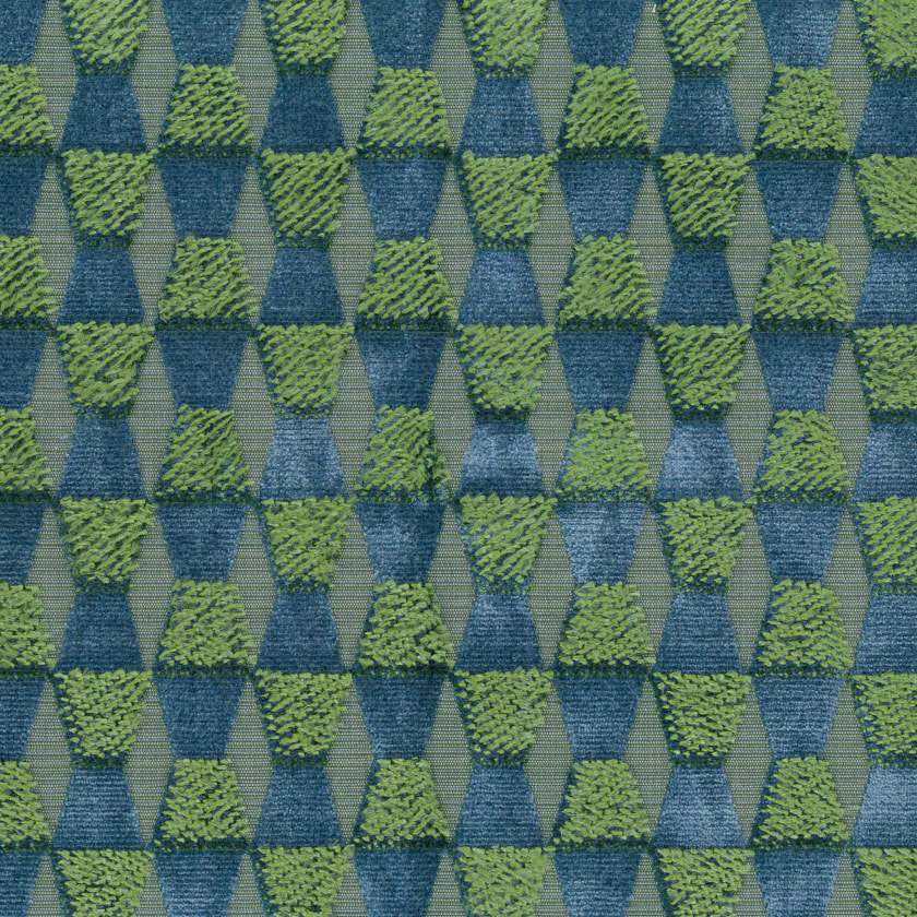 Jacquard Velvet 7 Blue Olive