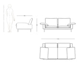 dimensions and drawings sofa