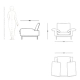 Bad armchair - Cloudy grey cotton