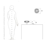 sustainable table fixture - dimensions and drawing