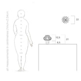 tiny table lamp dimensions and drawing