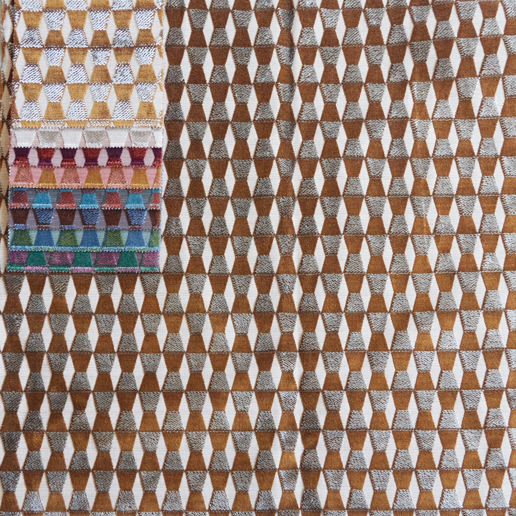 Jacquard Velvet 7 Blue Olive