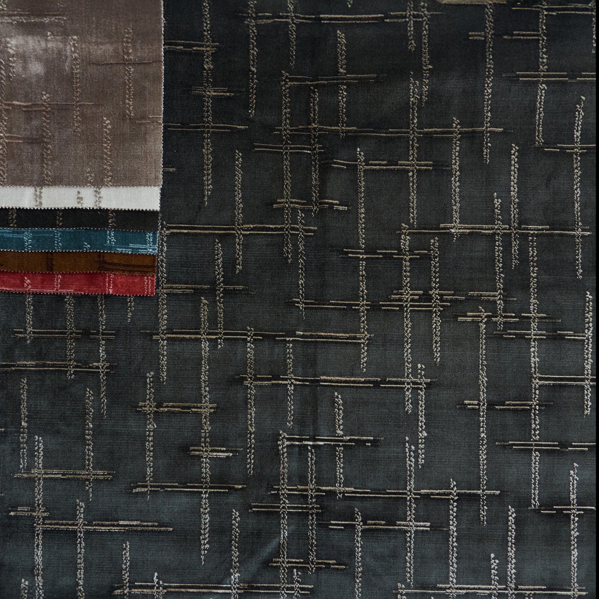 Jacquard Velvet 3 Moss