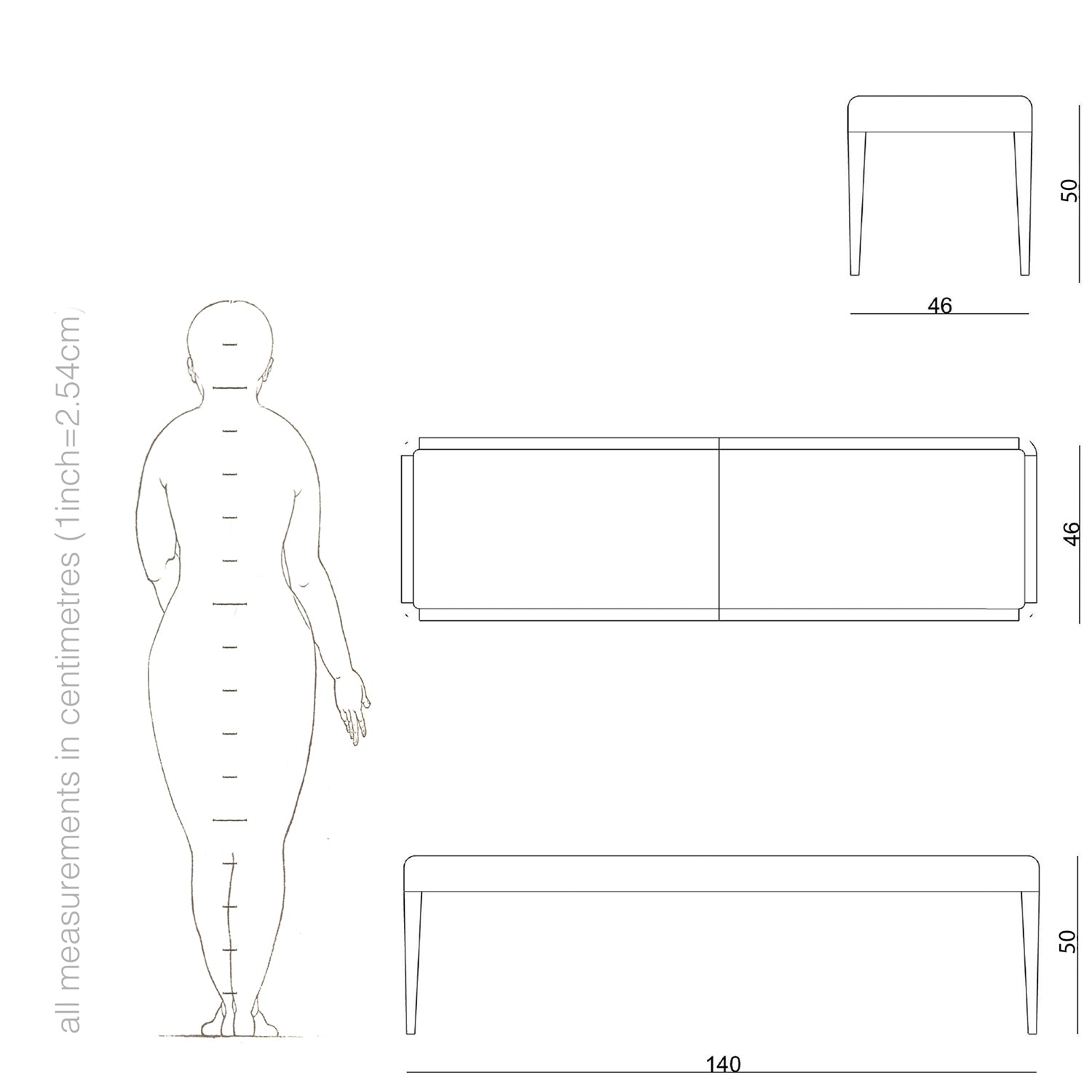 piano bench dimensions and drawing