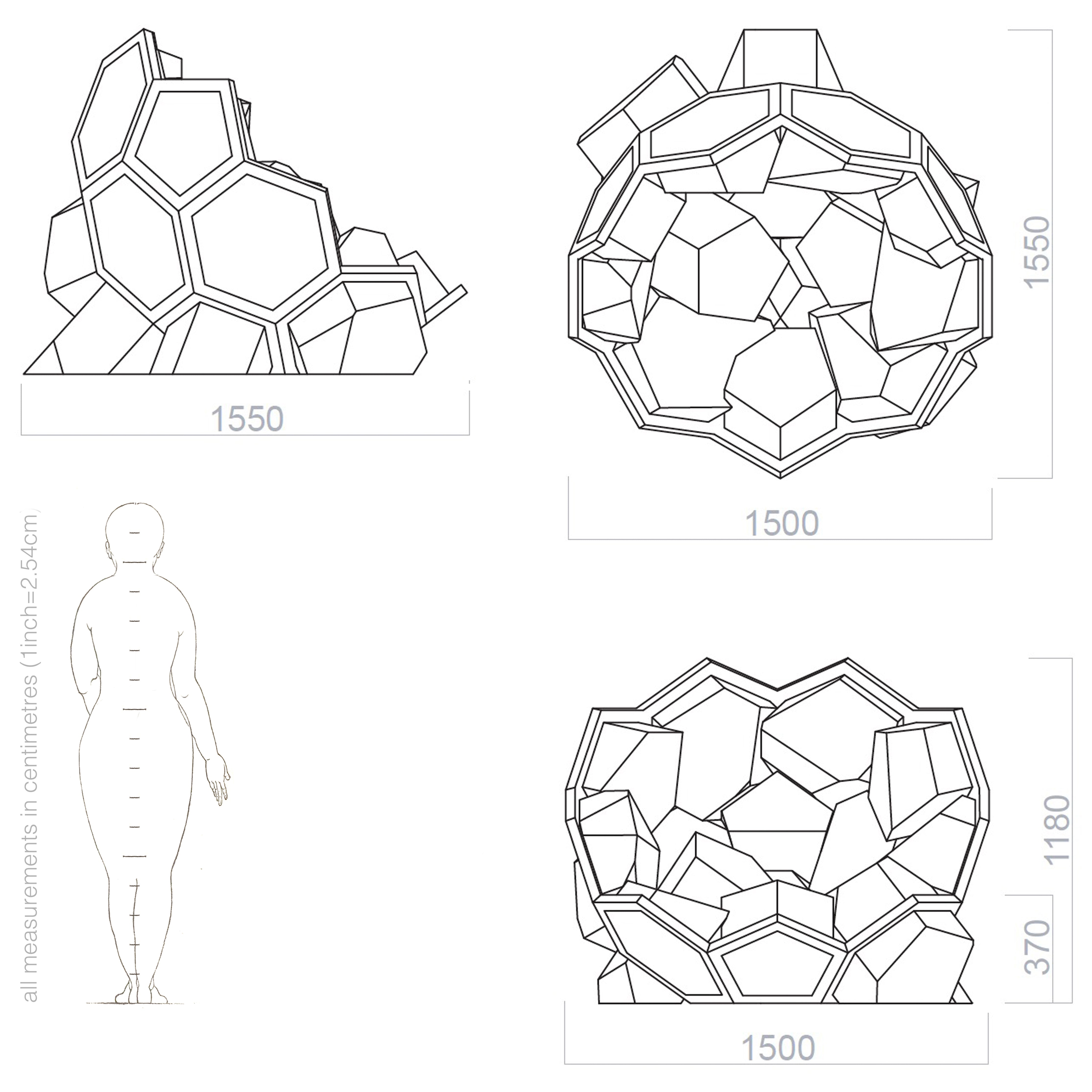 quartz dimensions and technical drawing