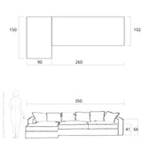 Rafaella chaise sofa