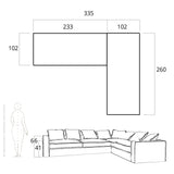 rafaella sofa drawing and dimensions