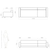 traco sofa drawings and dimensions