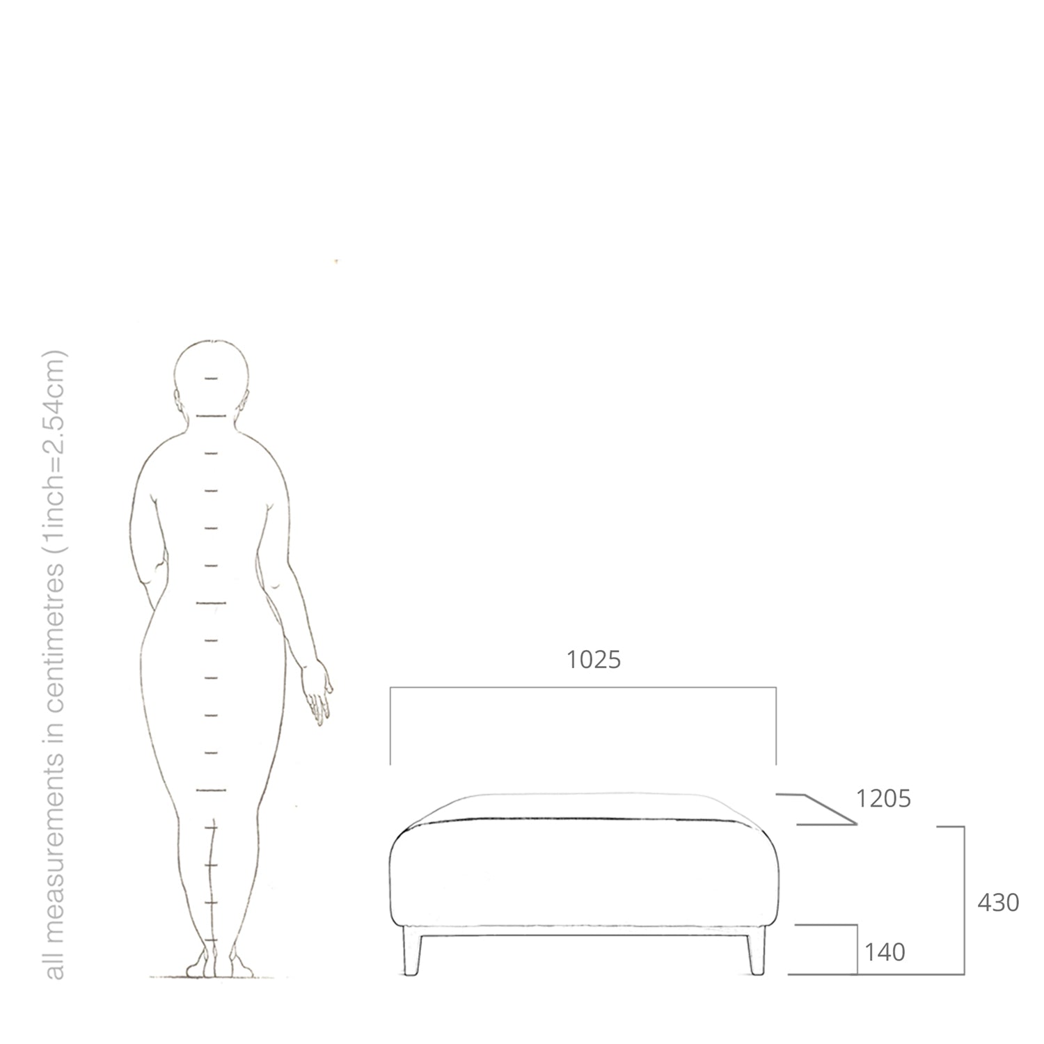 pouf dimensions and drawing