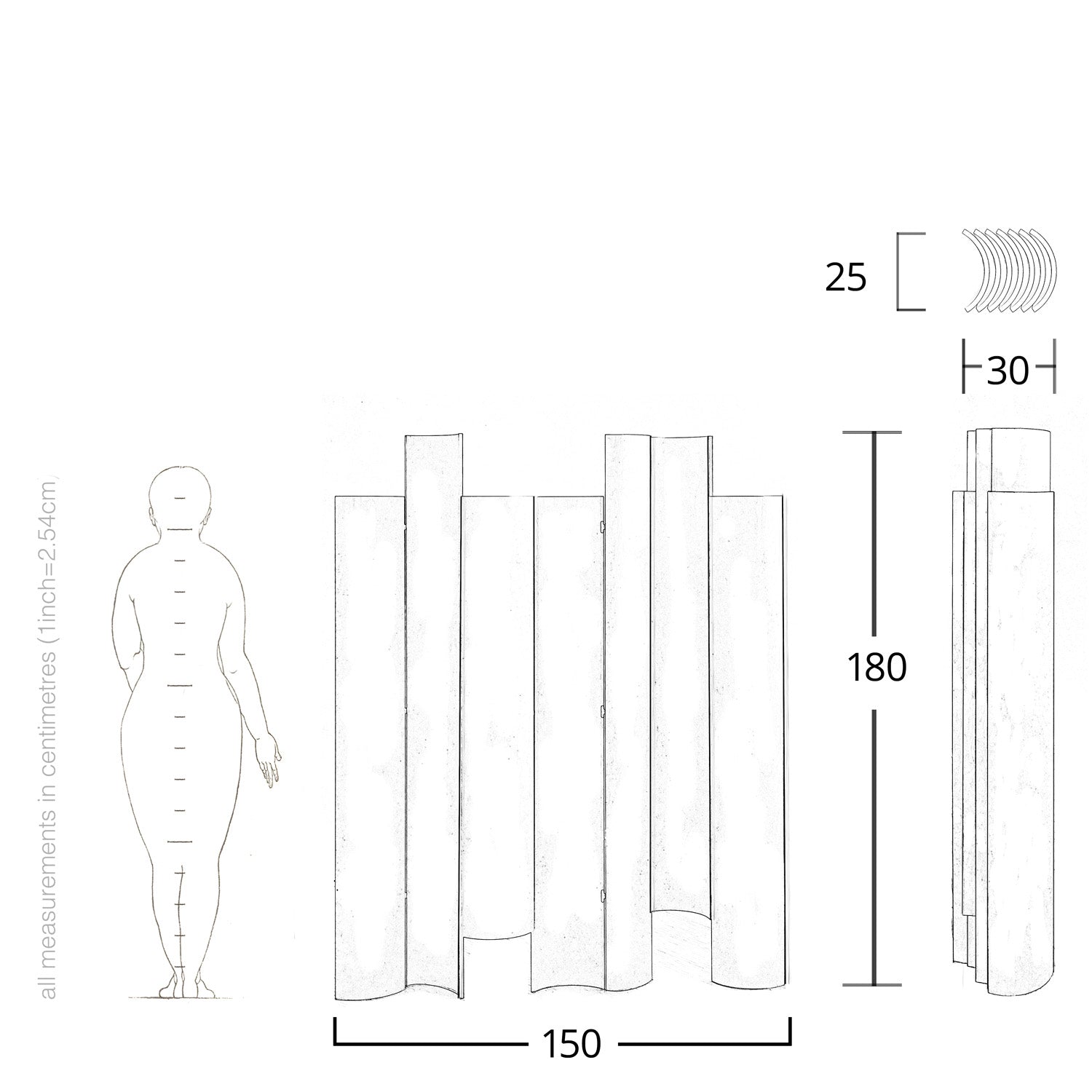 room divider dimensions and drawing