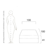 pierre pouf technical drawing and dimensions