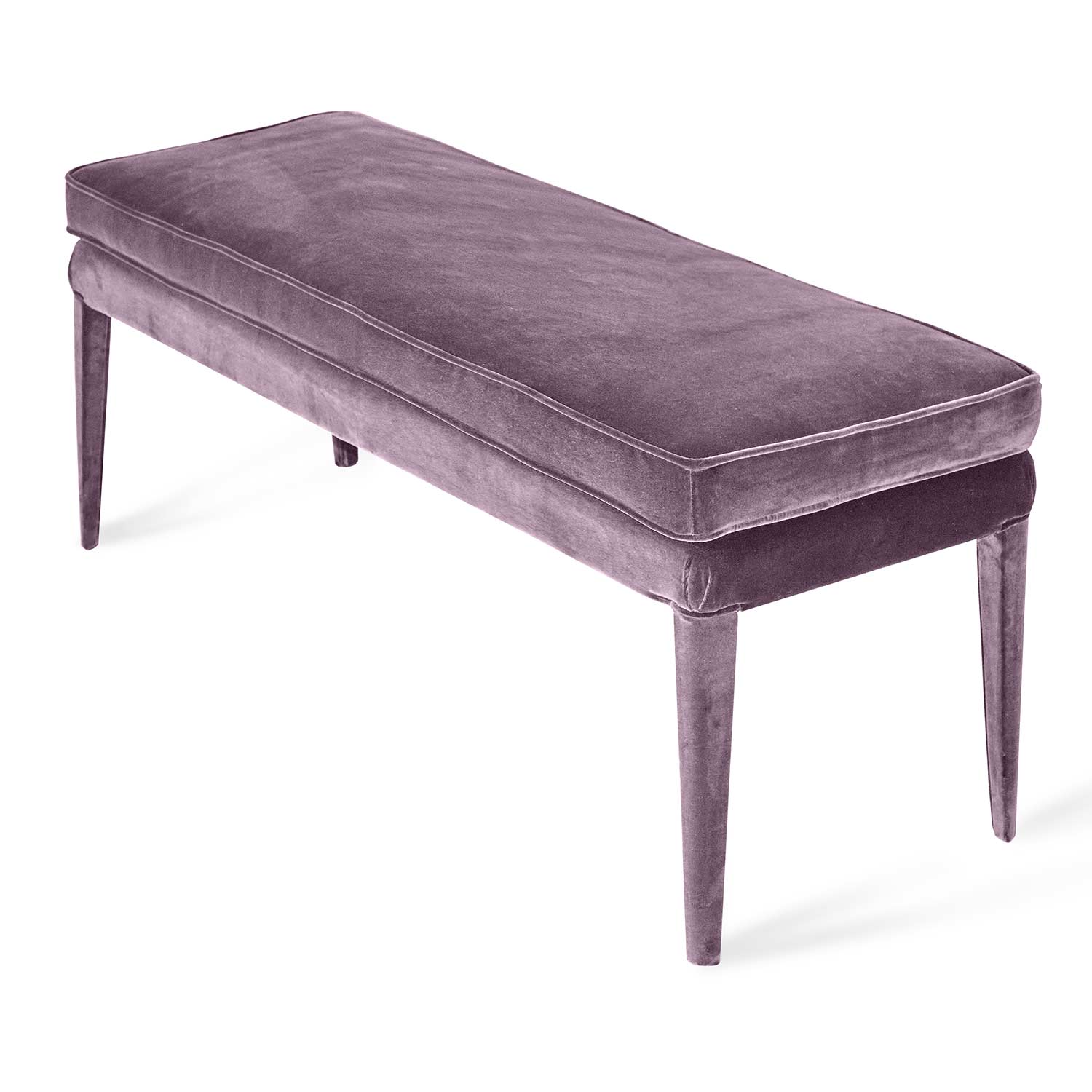 rose velvet luxurious ottoman