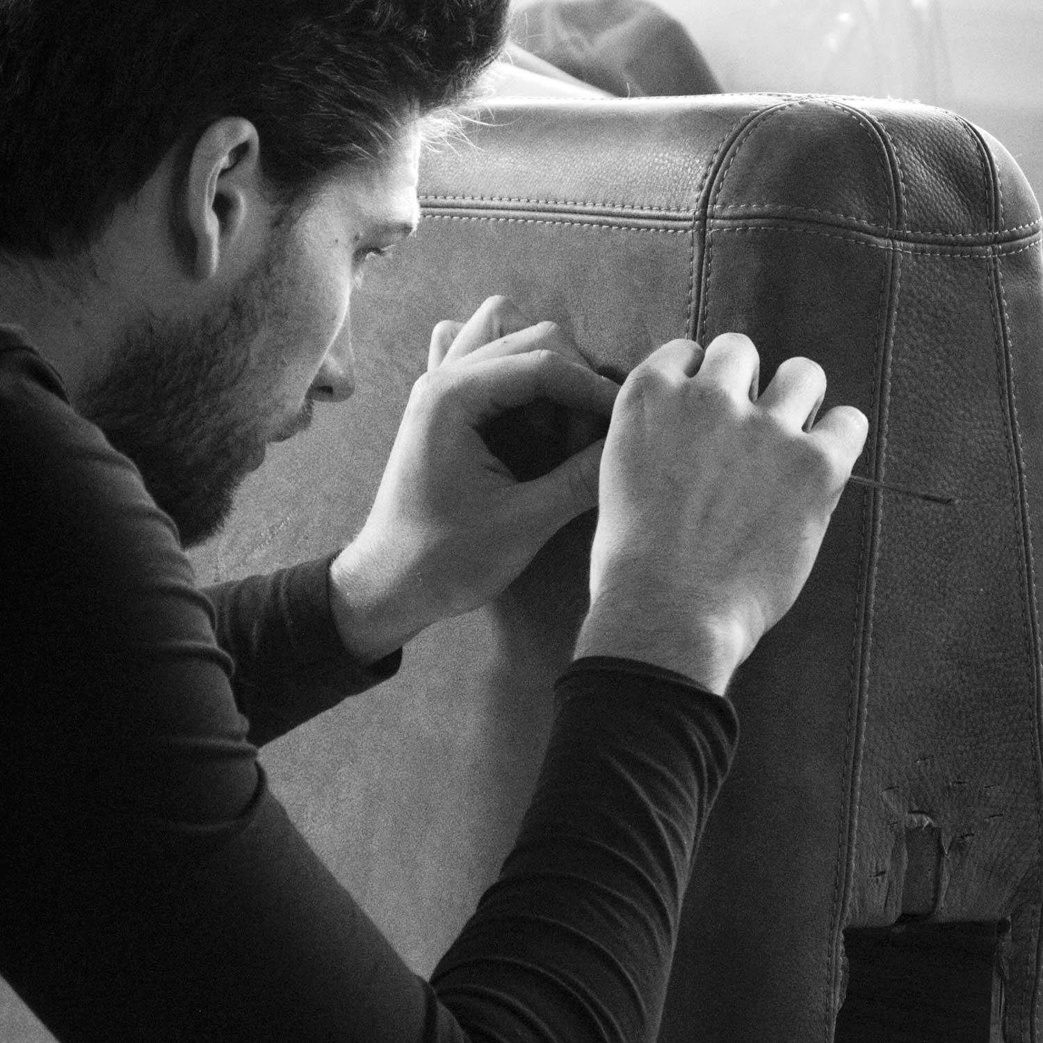 italian artesanship, stitched by hand sofa
