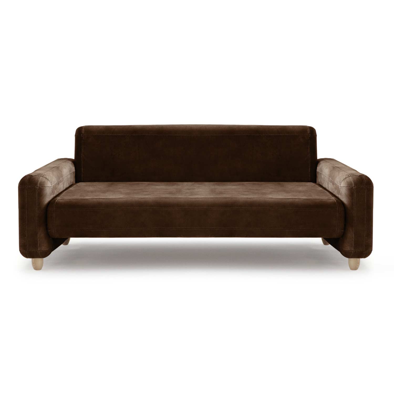 Clean Aesthetic with Compact Elegance, chocolate brown leather seating