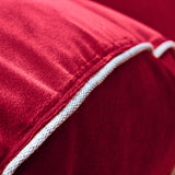 Luxurious upholstery with contrasting piping.