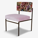 Dining chair with natural materials and plush cushioning
