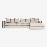 Elegant Design with a Touch of Contemporary Style in white velvet upholstery