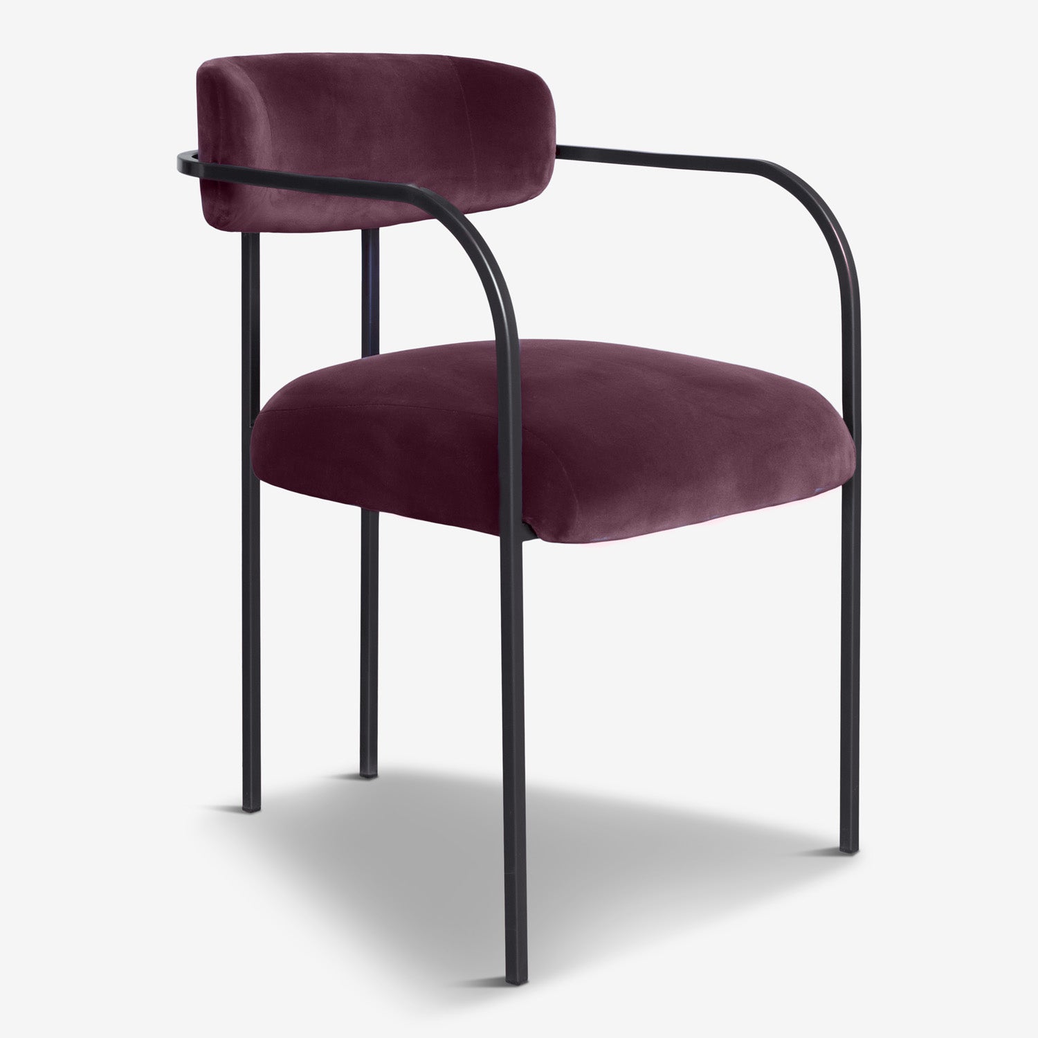 bordeaux velvet dining chair