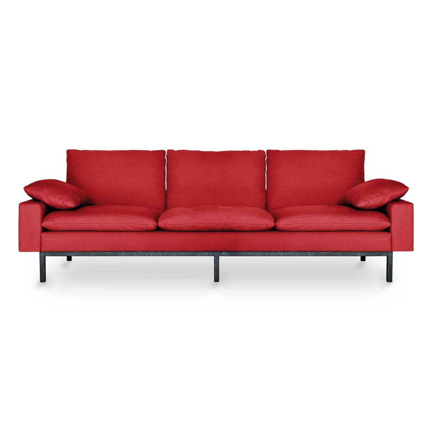 Opulent red Cotton Fabrics in Bad Sofa.