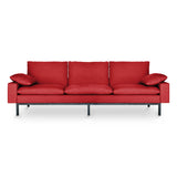 Opulent red Cotton Fabrics in Bad Sofa.