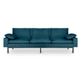 Height-Adjustable Back Cushions. forest green sustainable  sofa