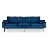 Streamlined Elegance in Every Detail. navy blue organic sofa