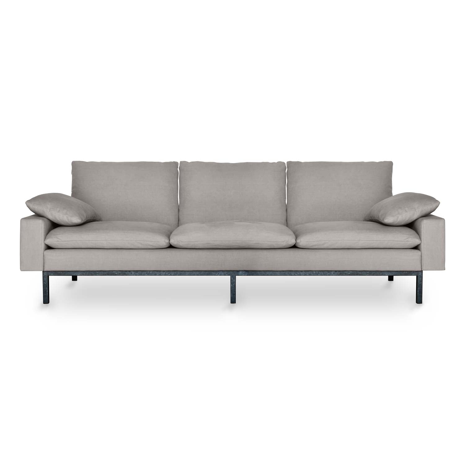 Bad Sofa: Timeless Living Room Luxury. beige linen sofa.