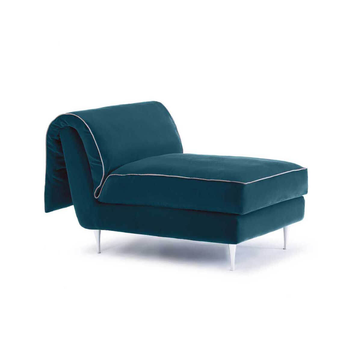 petrol blue velvet daybed by biosofa