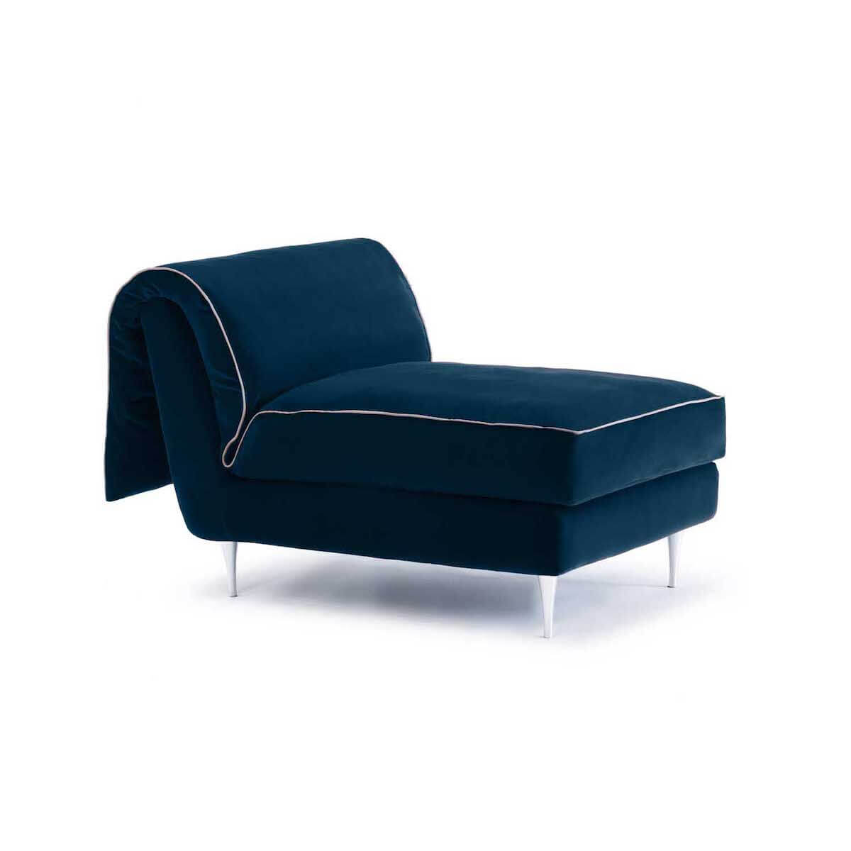 Modern Minimalist Daybed navy blue velvet