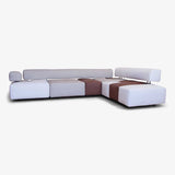 eco friendly sofa, natural cotton and chrome free leather, domino mpodular sofa by biosofa