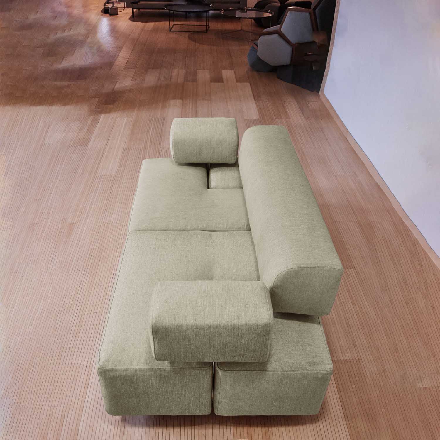 Sleek and modern living room centerpiece.