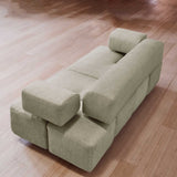 Elegant chrome poles supporting armrests and backrest.