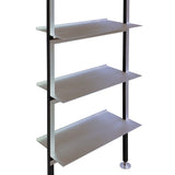 detail of pure silver bookshelf