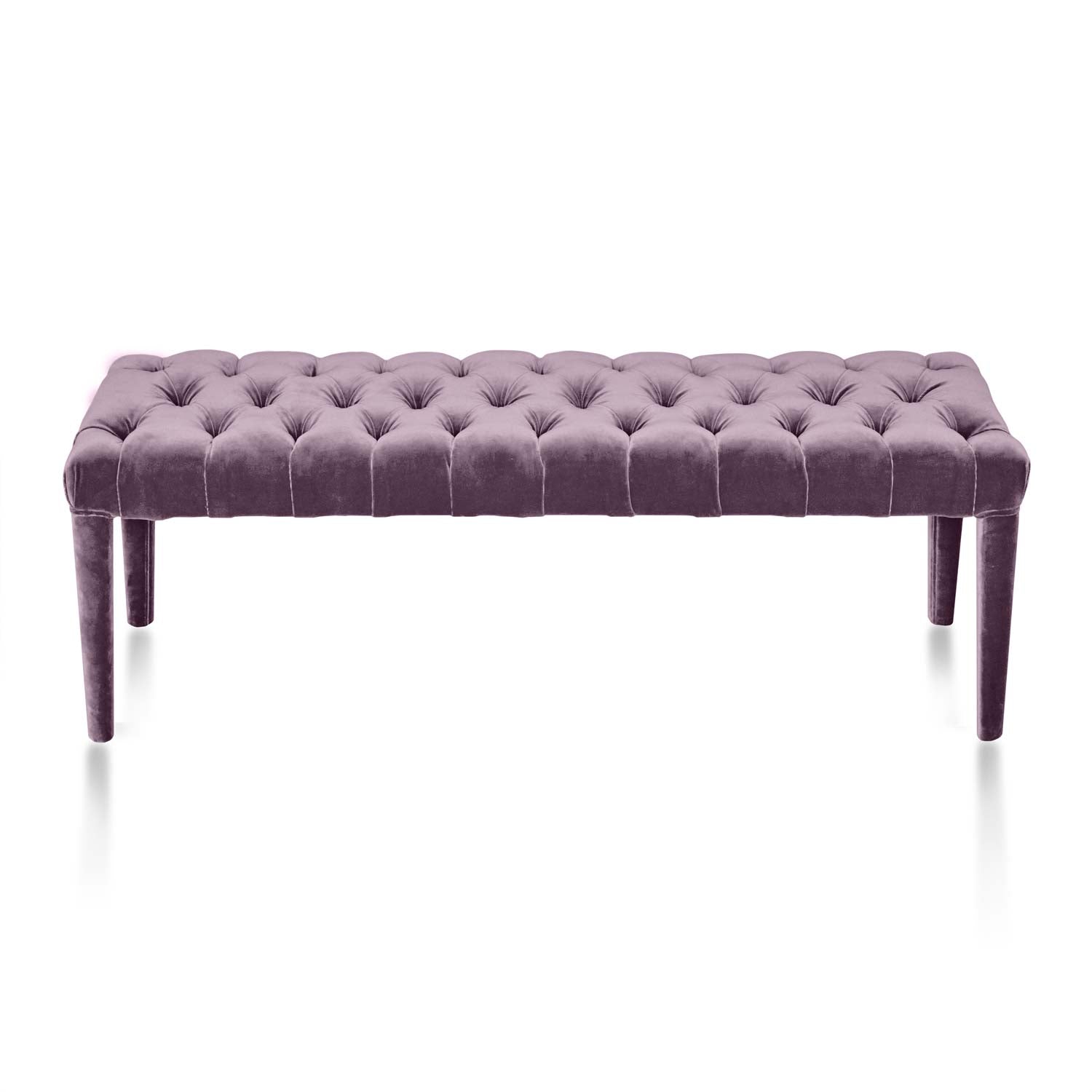 pink velvet ottoman bench