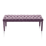 pink velvet ottoman bench