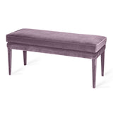 hallway ottoman in rose velvet