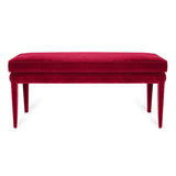 bright red ottoman