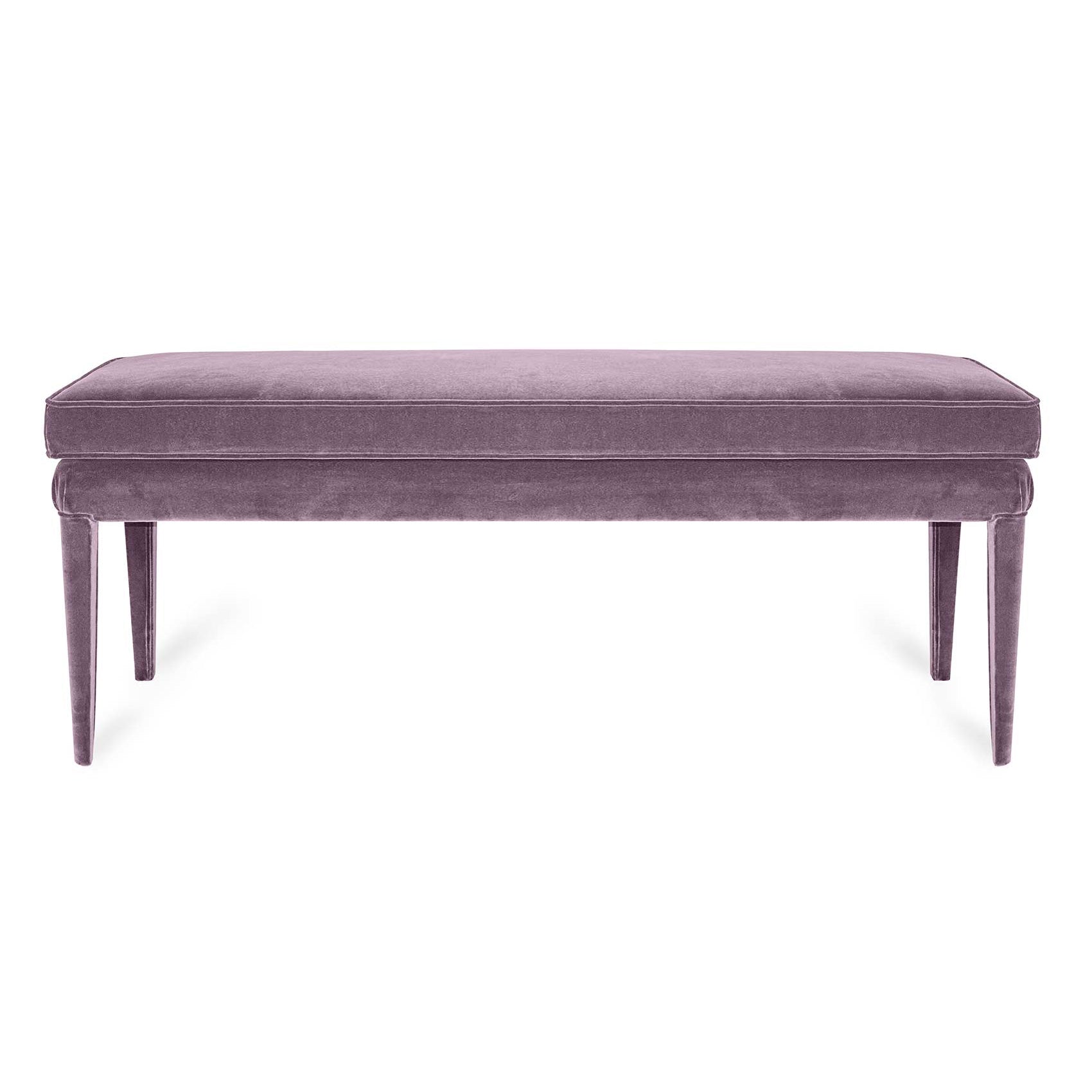 pink velvet ottoman bench