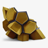 ctrlzak design armchair in yellow velvet, side view