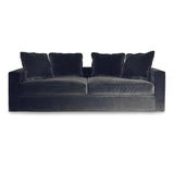 Luxurious Living Space, black velvet 3 seater sofa