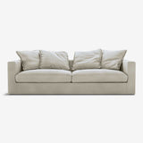 Rafael Sofa in beige cotton, front view