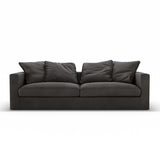 Relaxed Look and Feel, dark grey organic cotton sofa