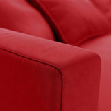 red cotton stitching detail