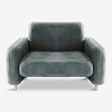 Traco Armchair – Front View grey leather
