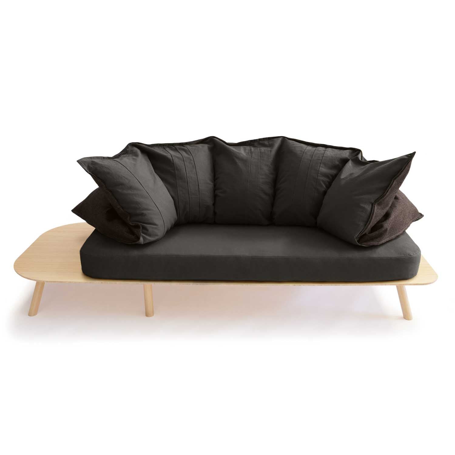 Sofa, Cushion, and Relaxation Paradise. grey cotton sofa.