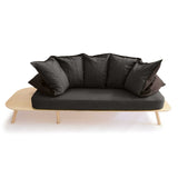 Sofa, Cushion, and Relaxation Paradise. grey cotton sofa.