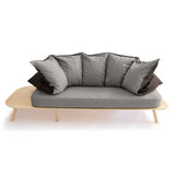 Seamless Style and Functionality. two shades of grey sofa.